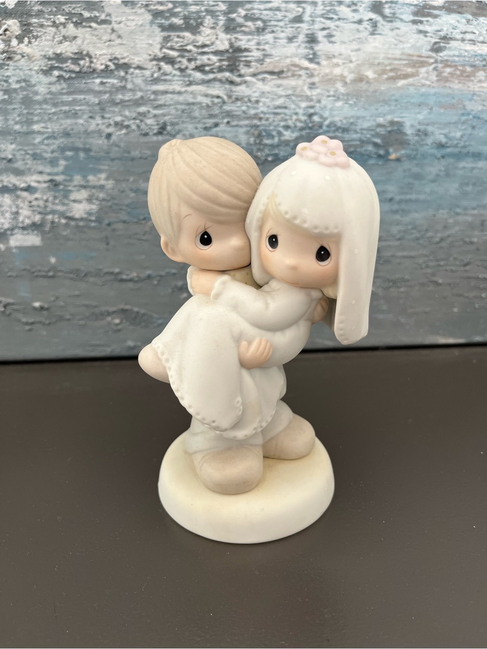 Precious Moments Bride and Groom Figurine - White and Cream